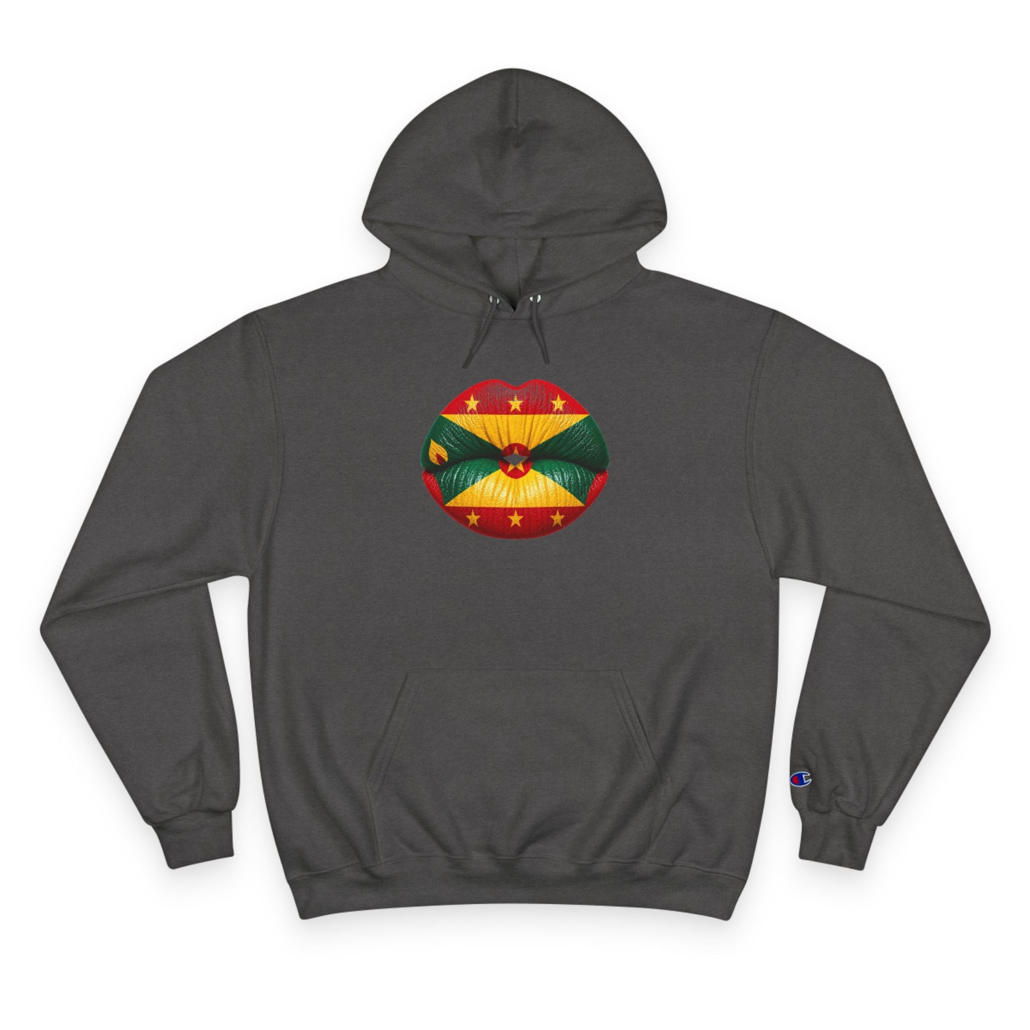 Grenada Flag Lips Hoodie — Bold Caribbean Pride Pullover