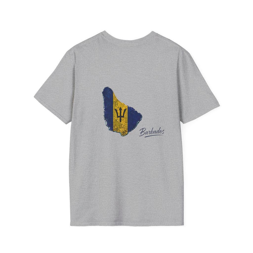 Barbados Flag Map Men T-Shirt – Distressed Island Pride Tee