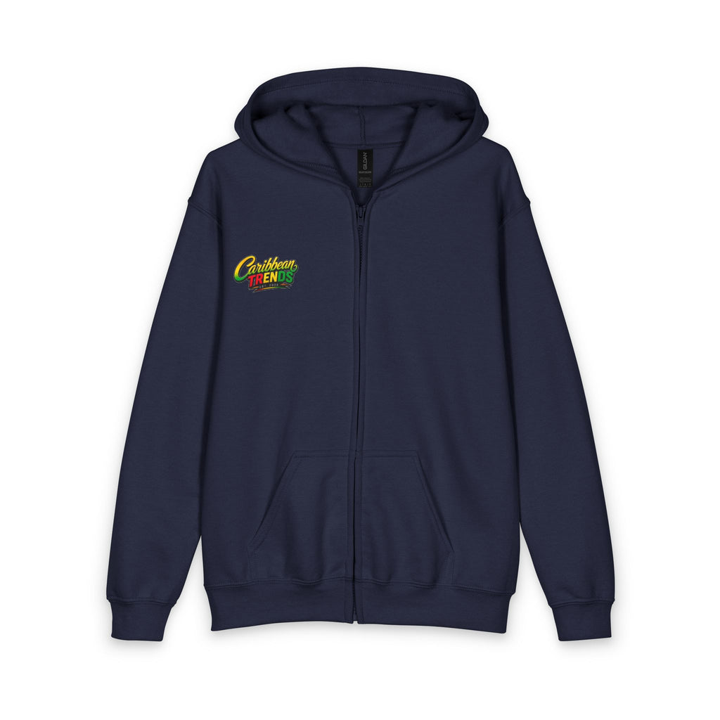 Youth Zipped Hoodie — 'Me Likkle But Mi Tallawah' Jamaican Kid Graphic