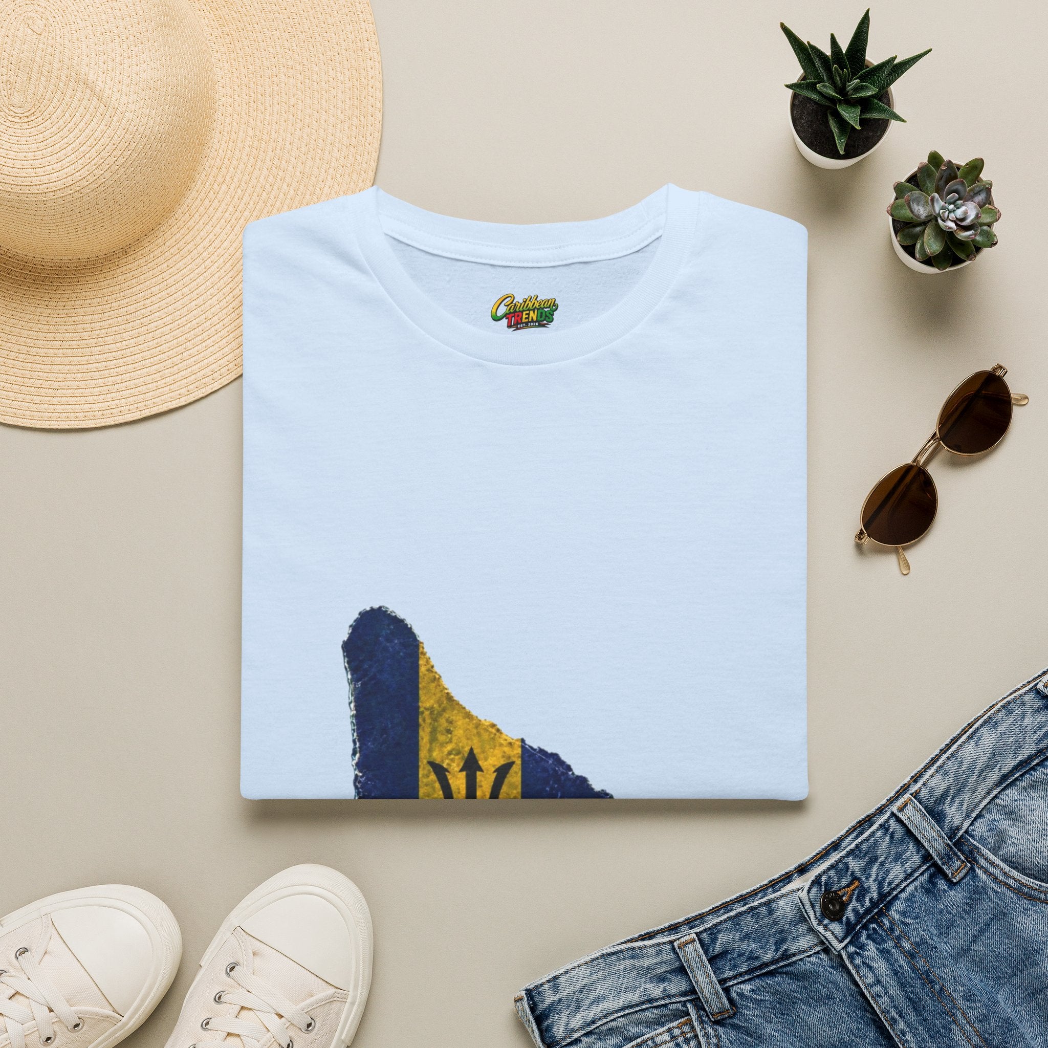Barbados Flag Map Men T-Shirt – Distressed Island Pride Tee