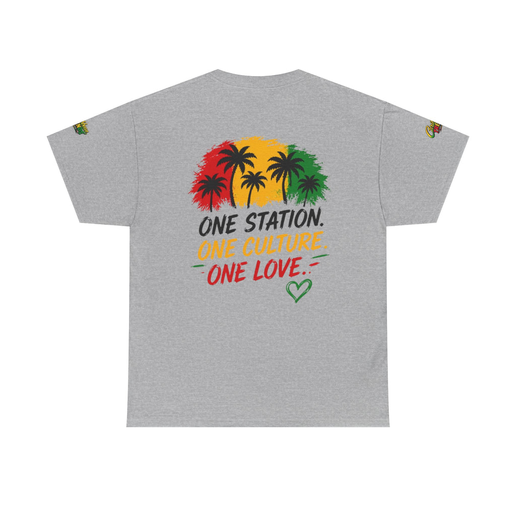 One Station One Culture One Love Men T-Shirt — Reggae Palm Tree Rasta Graphic Tee