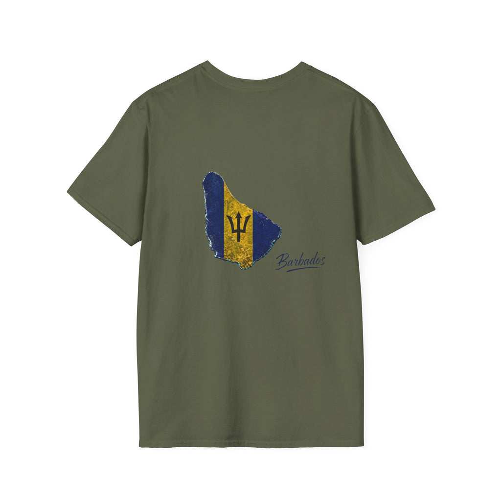 Barbados Flag Map Men T-Shirt – Distressed Island Pride Tee