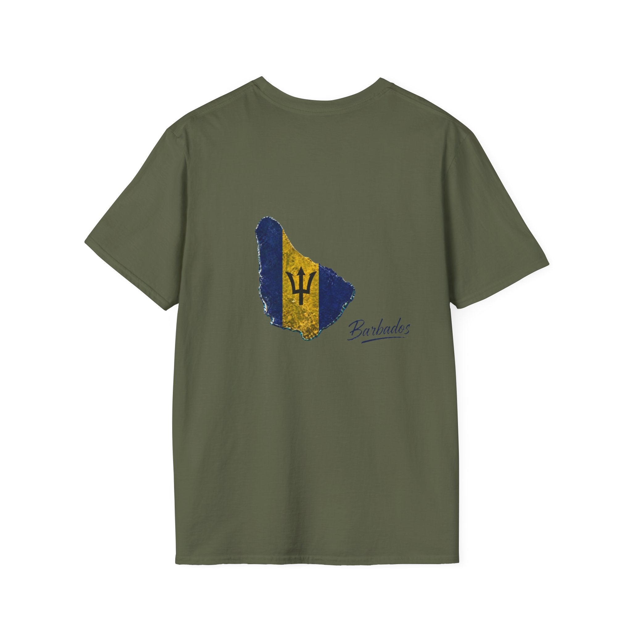Barbados Flag Map Men T-Shirt – Distressed Island Pride Tee