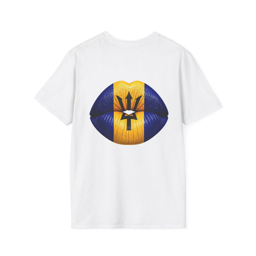 Barbados Flag Lip Print T-Shirt