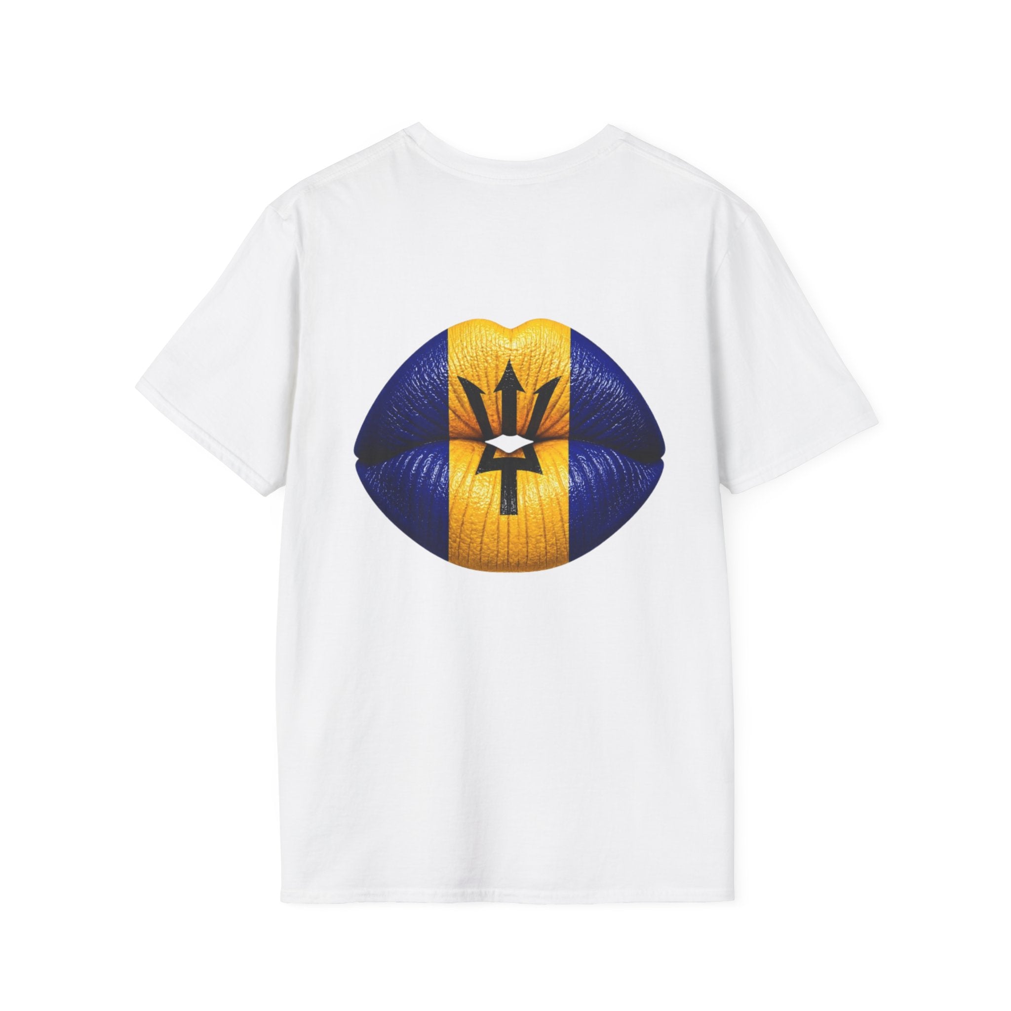 Barbados Flag Lip Print T-Shirt