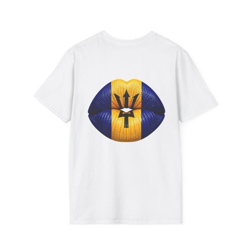 Barbados Flag Lip Print T-Shirt