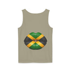 Jamaica Flag Kiss Tank Top — Jamaican Pride Lip Print