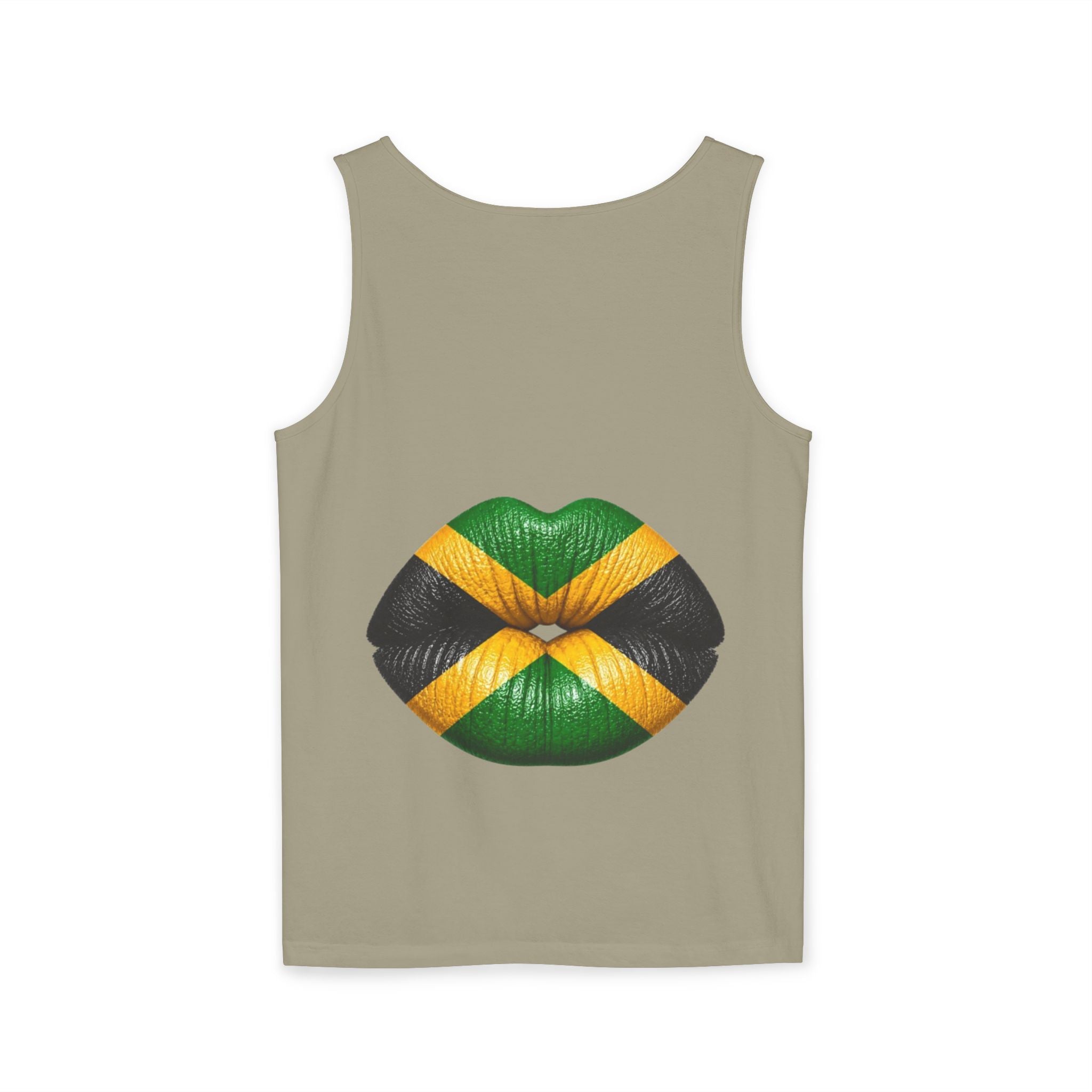 Jamaica Flag Kiss Tank Top — Jamaican Pride Lip Print