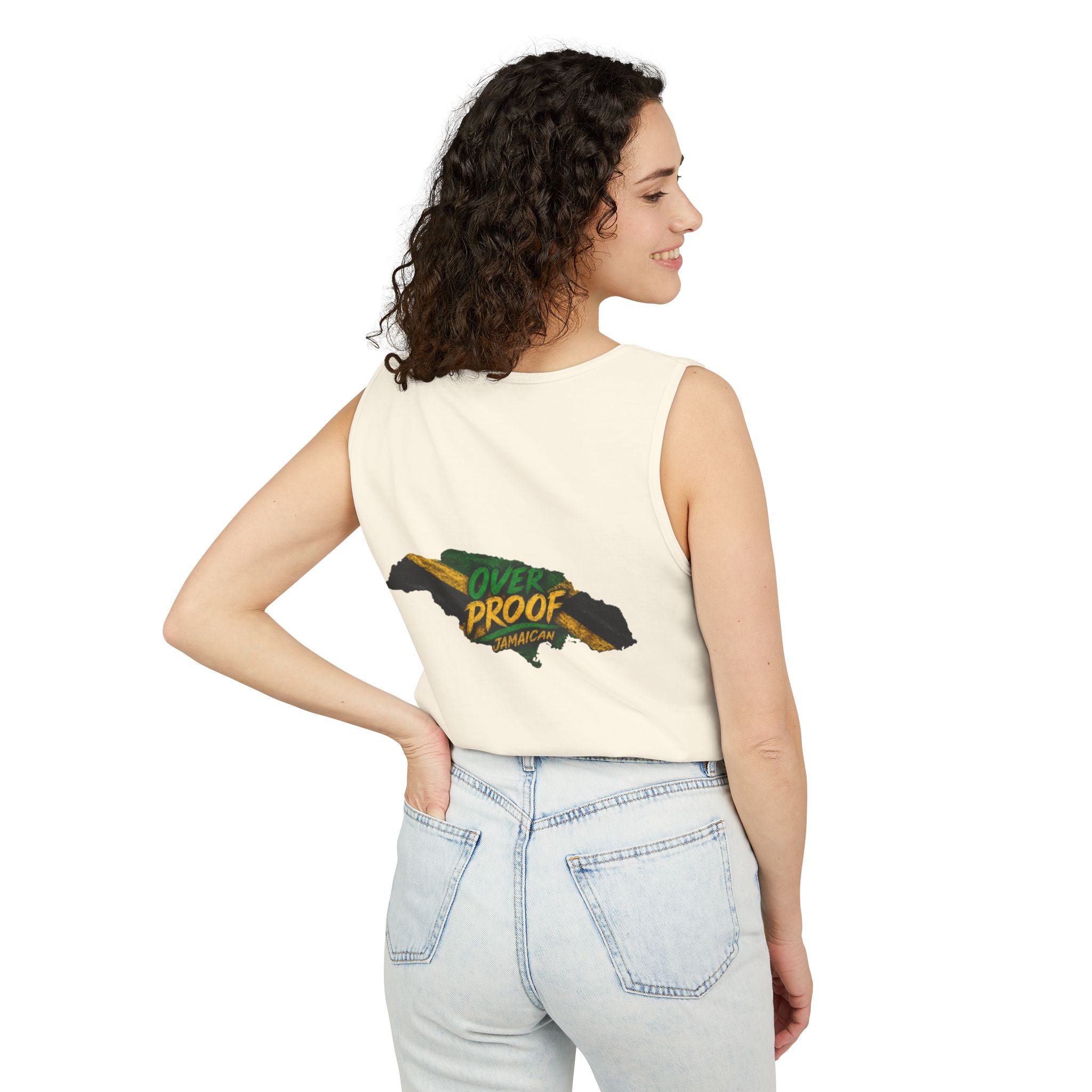 Jamaica Flag Kiss Tank Top — Jamaican Pride Lip Print