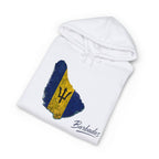 Barbados Flag Map Men Hoodie — Vintage Island Pride Pullover