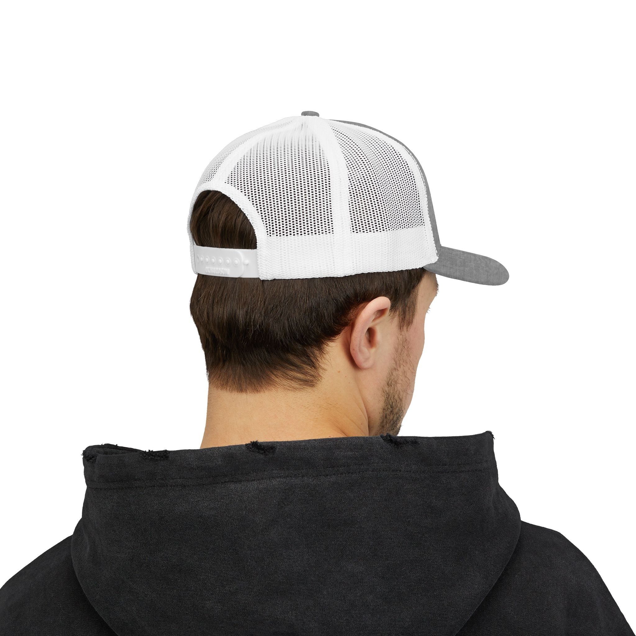 Barbados Flag Outline Snapback Trucker Cap — Glitter Map Patch