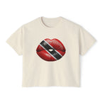 Trinidad & Tobago Flag Kiss Women's Boxy Tee