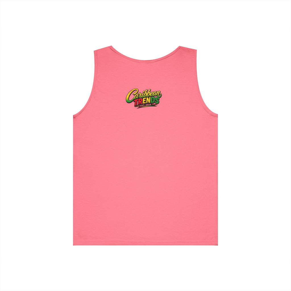 Barbados Flag Men Outline Tank — Island Pride Barbados Graphic Tank Top