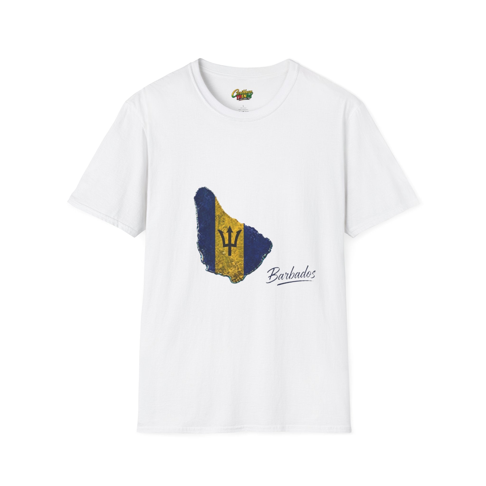 Barbados Flag Map Men T-Shirt – Distressed Island Pride Tee