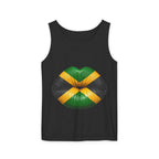 Jamaica Flag Kiss Tank Top — Jamaican Pride Lip Print