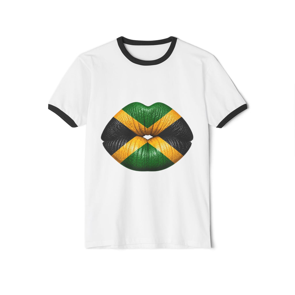 Jamaica Flag Kiss Ringer Tee