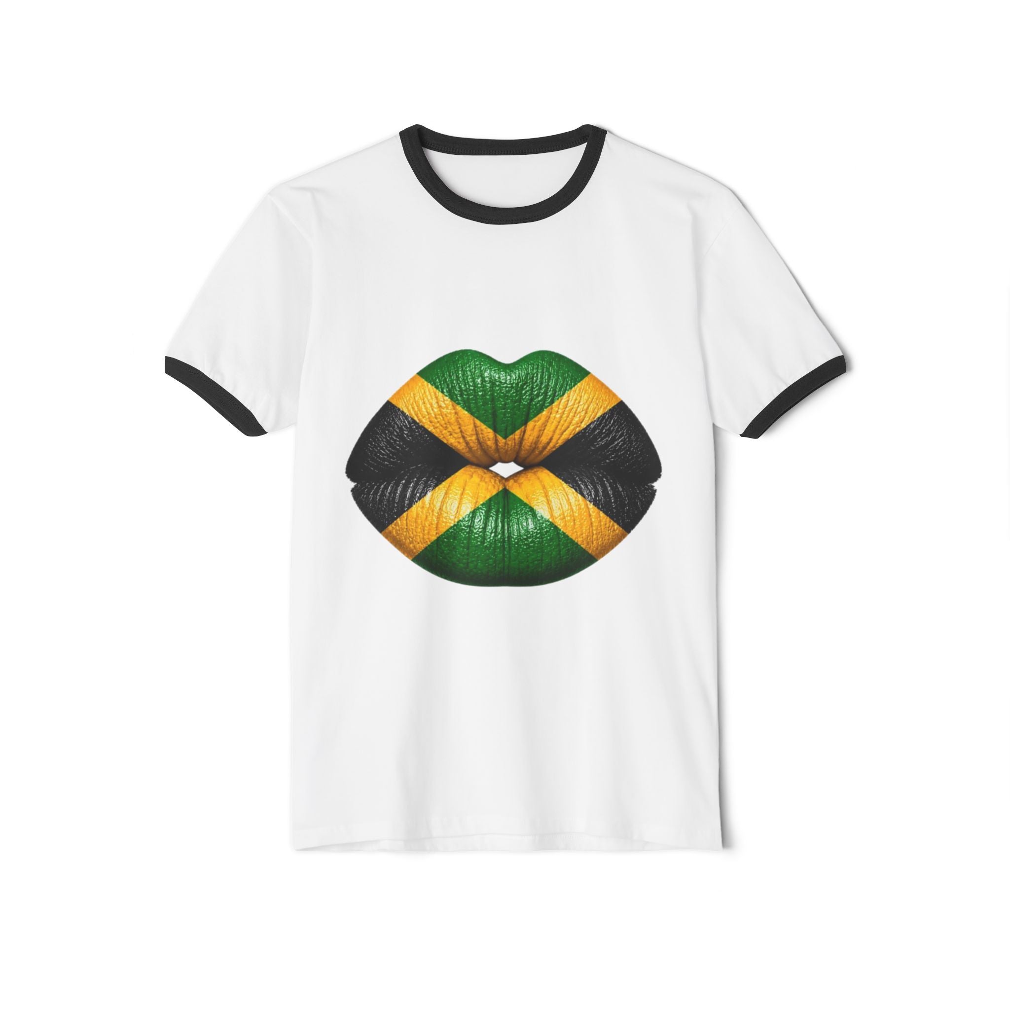 Jamaica Flag Kiss Ringer Tee