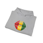Flag Lip Print Hoodie — Ghana Flag Kiss Graphic Hooded Sweatshirt