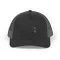 Barbados Flag Outline Snapback Trucker Cap — Glitter Map Patch