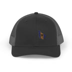 Barbados Flag Outline Snapback Trucker Cap — Glitter Map Patch