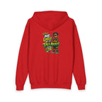 Youth Zipped Hoodie — 'Me Likkle But Mi Tallawah' Jamaican Kid Graphic