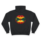Grenada Flag Lips Hoodie — Bold Caribbean Pride Pullover