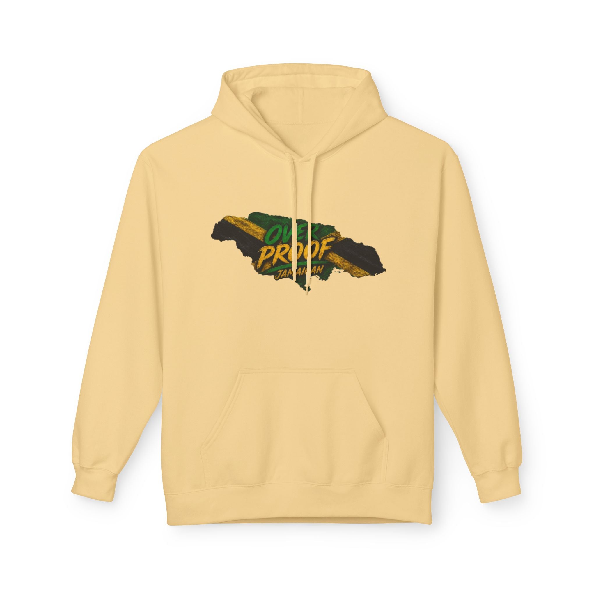 Jamaica Pride Men Hoodie — "Overproof Jamaican" Map Graphic