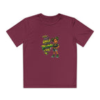 Youth Competitor Tee - 'Mi Likkle But Me Tall Mana' Caribbean Kid Graphic Shirt