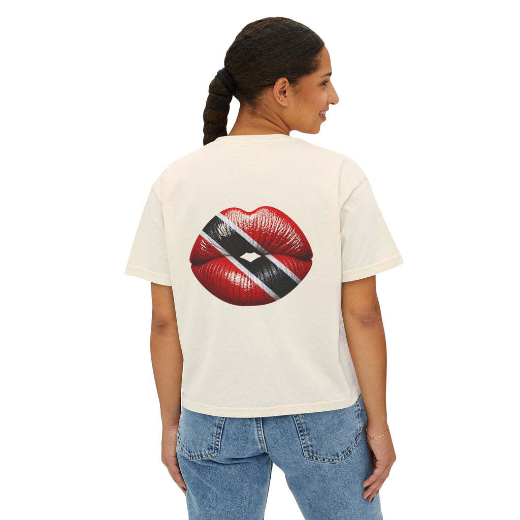 Trinidad & Tobago Flag Kiss Women's Boxy Tee