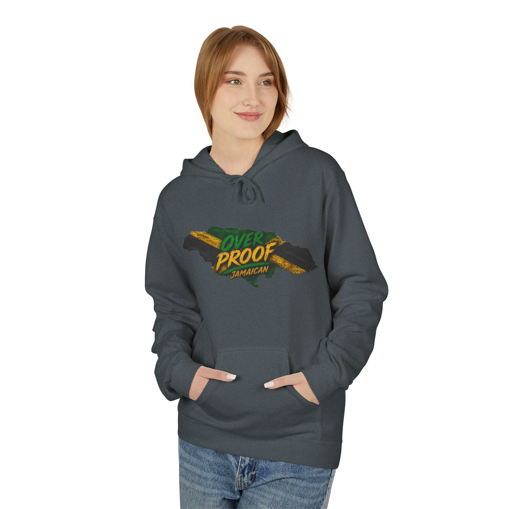 Jamaica Pride Men Hoodie — "Overproof Jamaican" Map Graphic