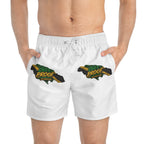 Jamaica 'Over Proof' Swim Trunks — Tropical Island Graphic Men Swim Shorts