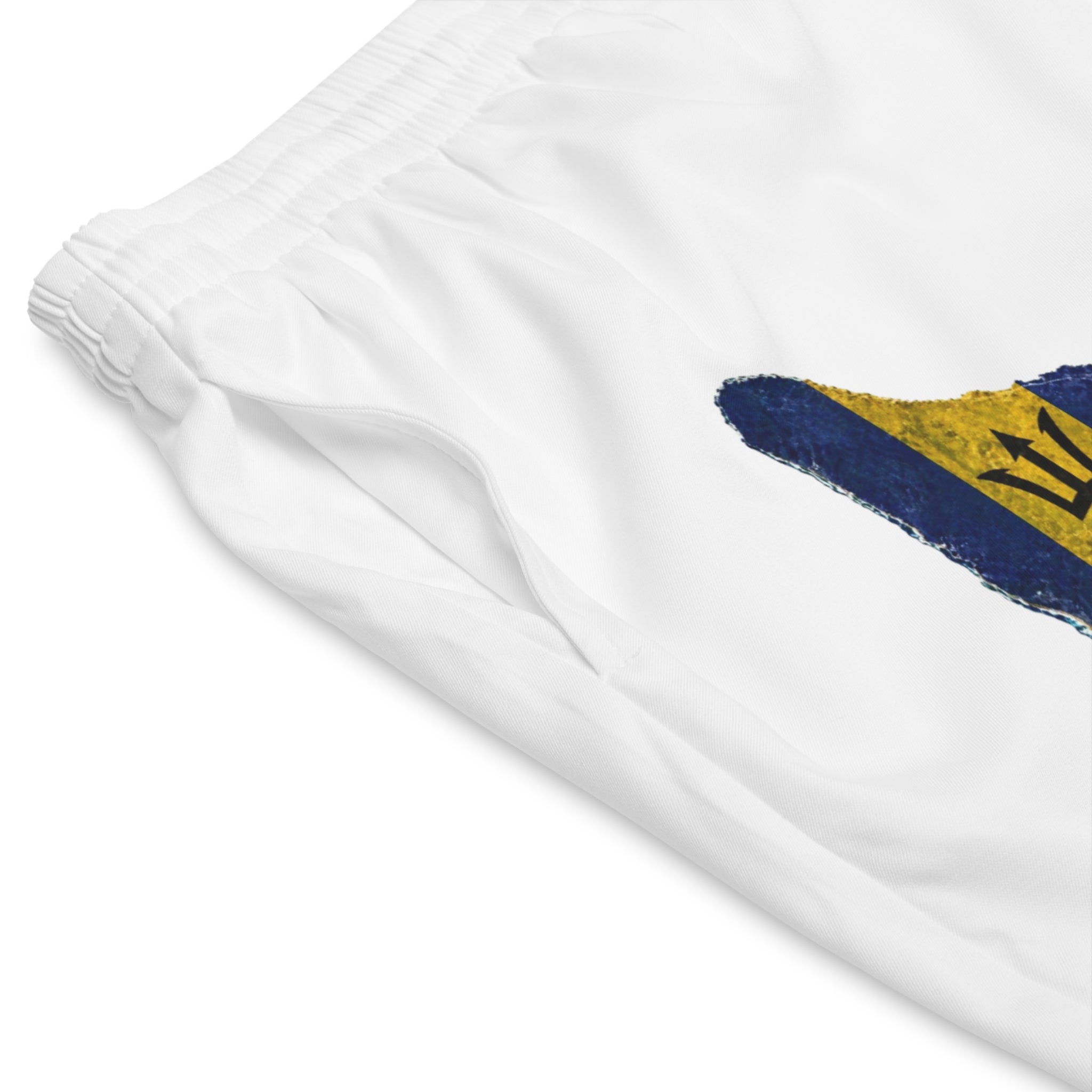 Barbados Flag Beach Shorts — Men's Island Swim Trunks
