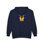 Barbados Flag Lip Print Zip Hoodie