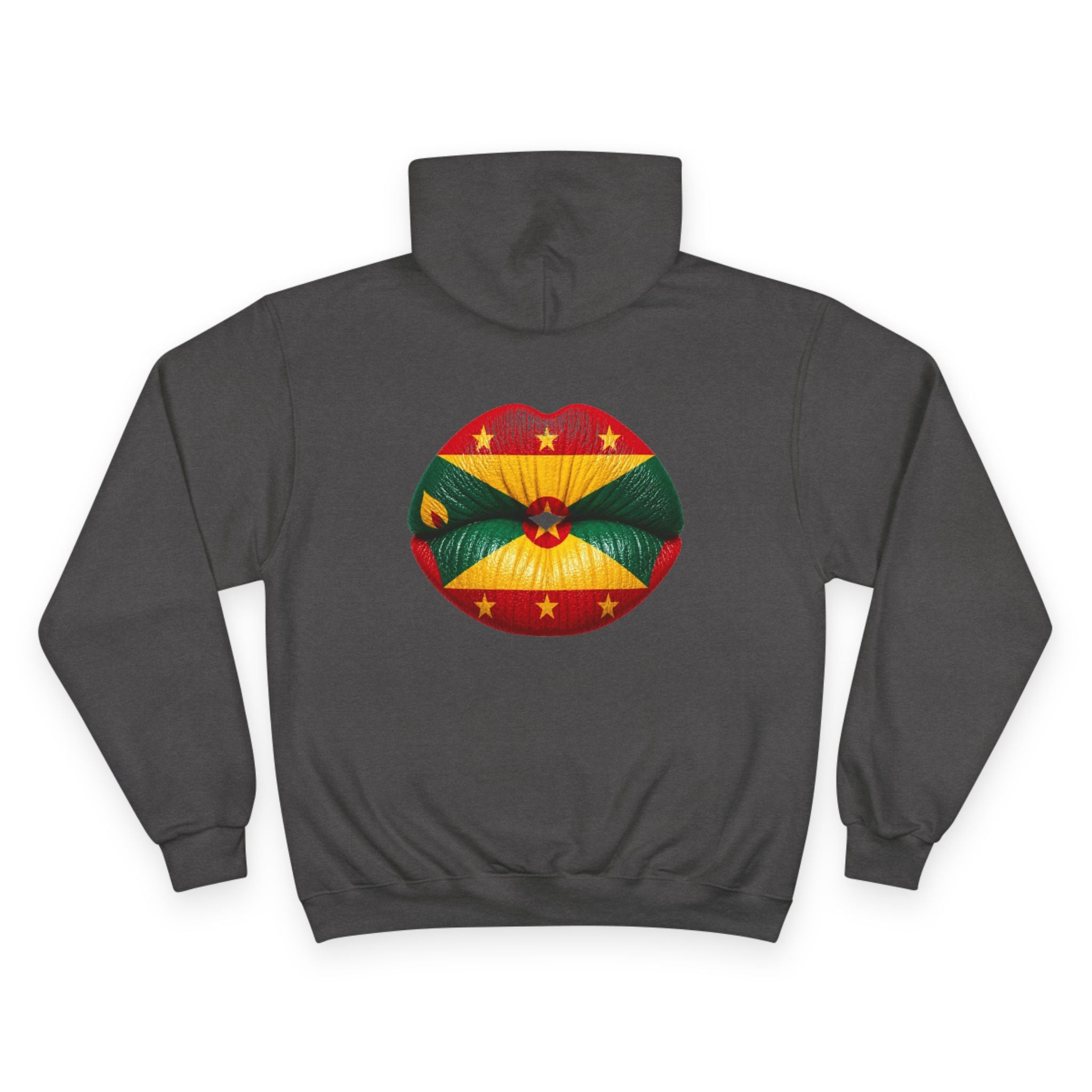 Grenada Flag Lips Hoodie — Bold Caribbean Pride Pullover
