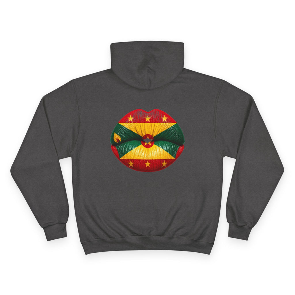 Grenada Flag Lips Hoodie — Bold Caribbean Pride Pullover