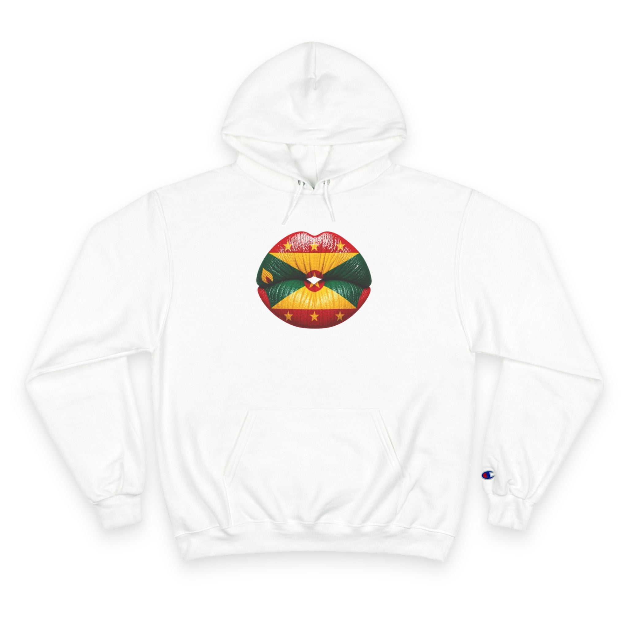 Grenada Flag Lips Hoodie — Bold Caribbean Pride Pullover