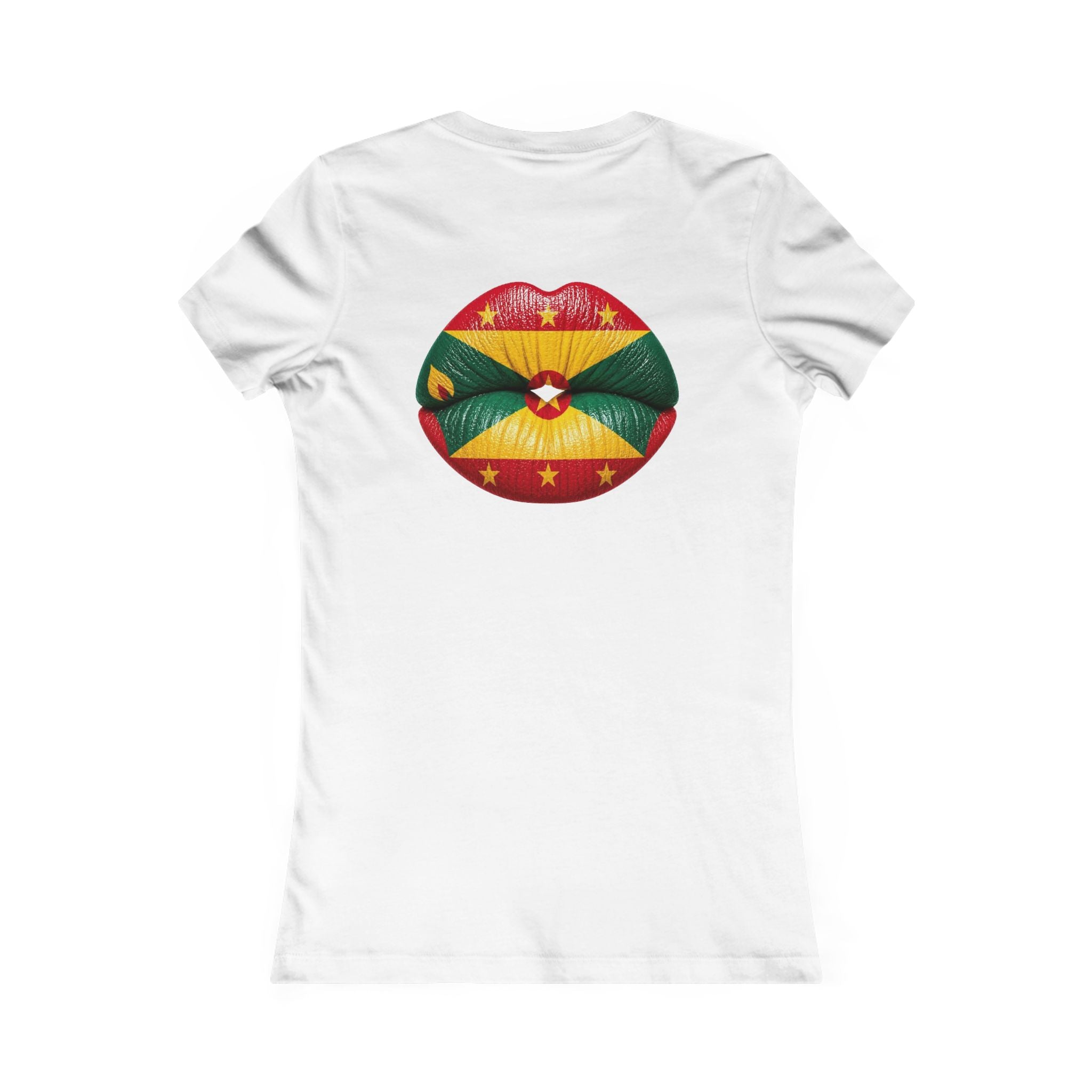 Grenada Flag Kiss Graphic Tee — Women's Patriotic Lips Shirt
