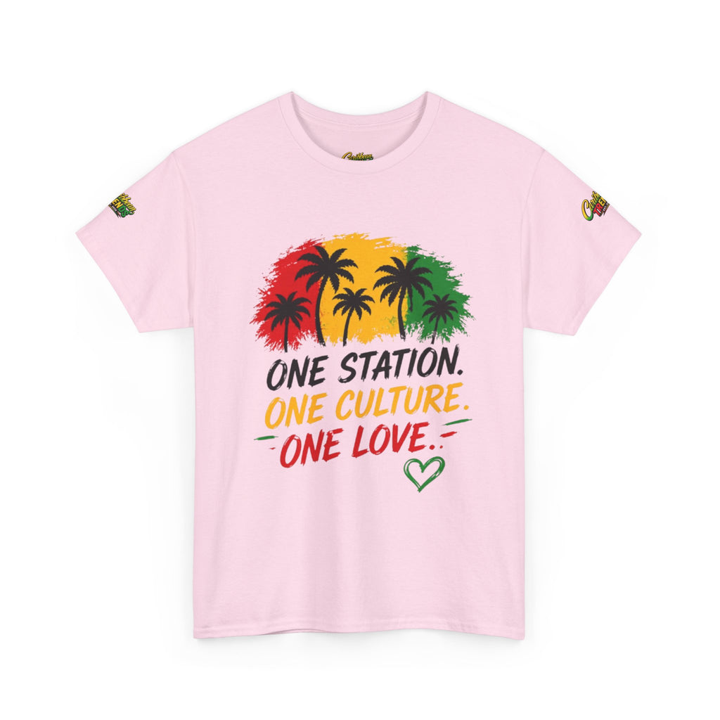 One Station One Culture One Love Men T-Shirt — Reggae Palm Tree Rasta Graphic Tee