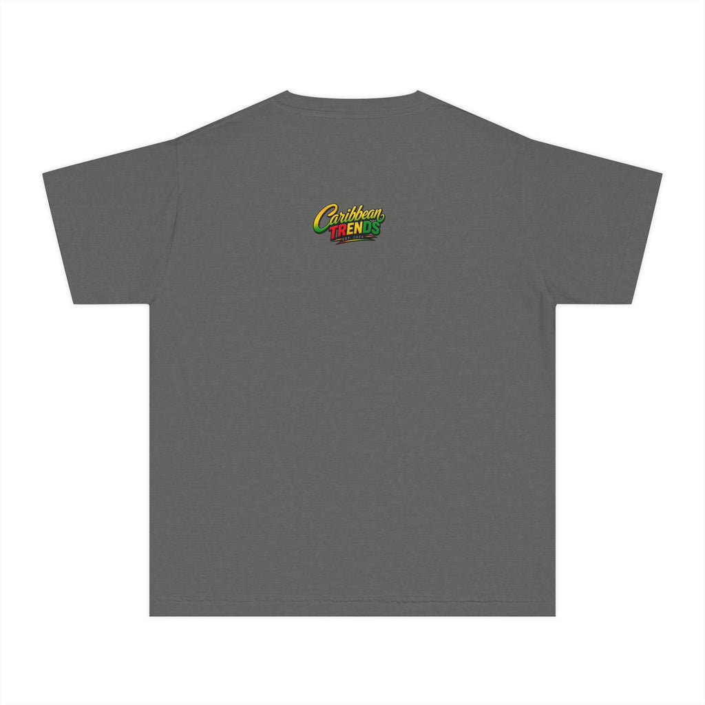 Youth Tee - "Lil But Smart" Guy with Guyana Flag Kids T-Shirt