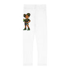 Youth Graphic Leggings — "Mi Likle But Mi Tall Man Cme" Jamaican-Inspired Girl Design