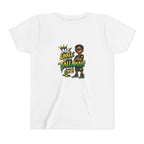 Youth Tee — "Me Likkle But Mi Talk A Wahn Make A Cme" Jamaican Kids Graphic T‑Shirt