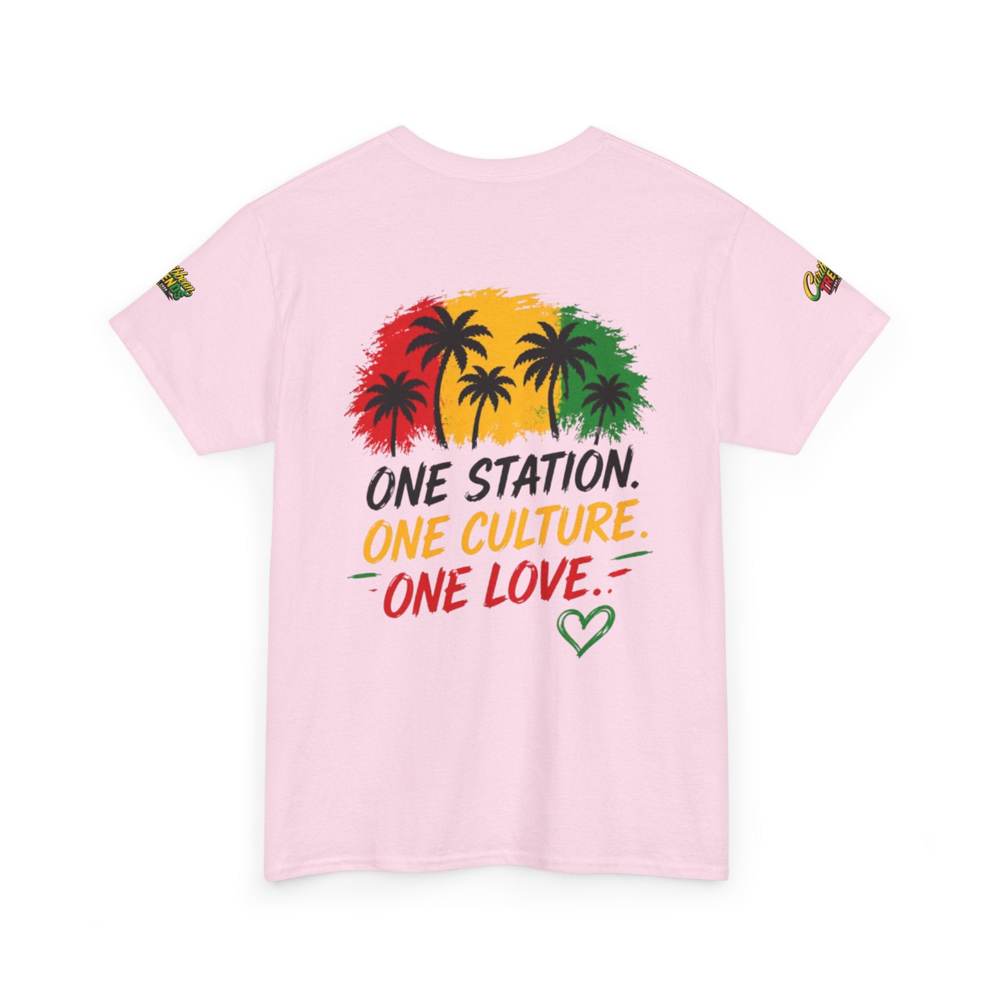 One Station One Culture One Love Men T-Shirt — Reggae Palm Tree Rasta Graphic Tee