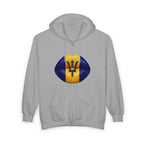 Barbados Flag Lip Print Zip Hoodie