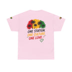 One Station One Culture One Love Men T-Shirt — Reggae Palm Tree Rasta Graphic Tee