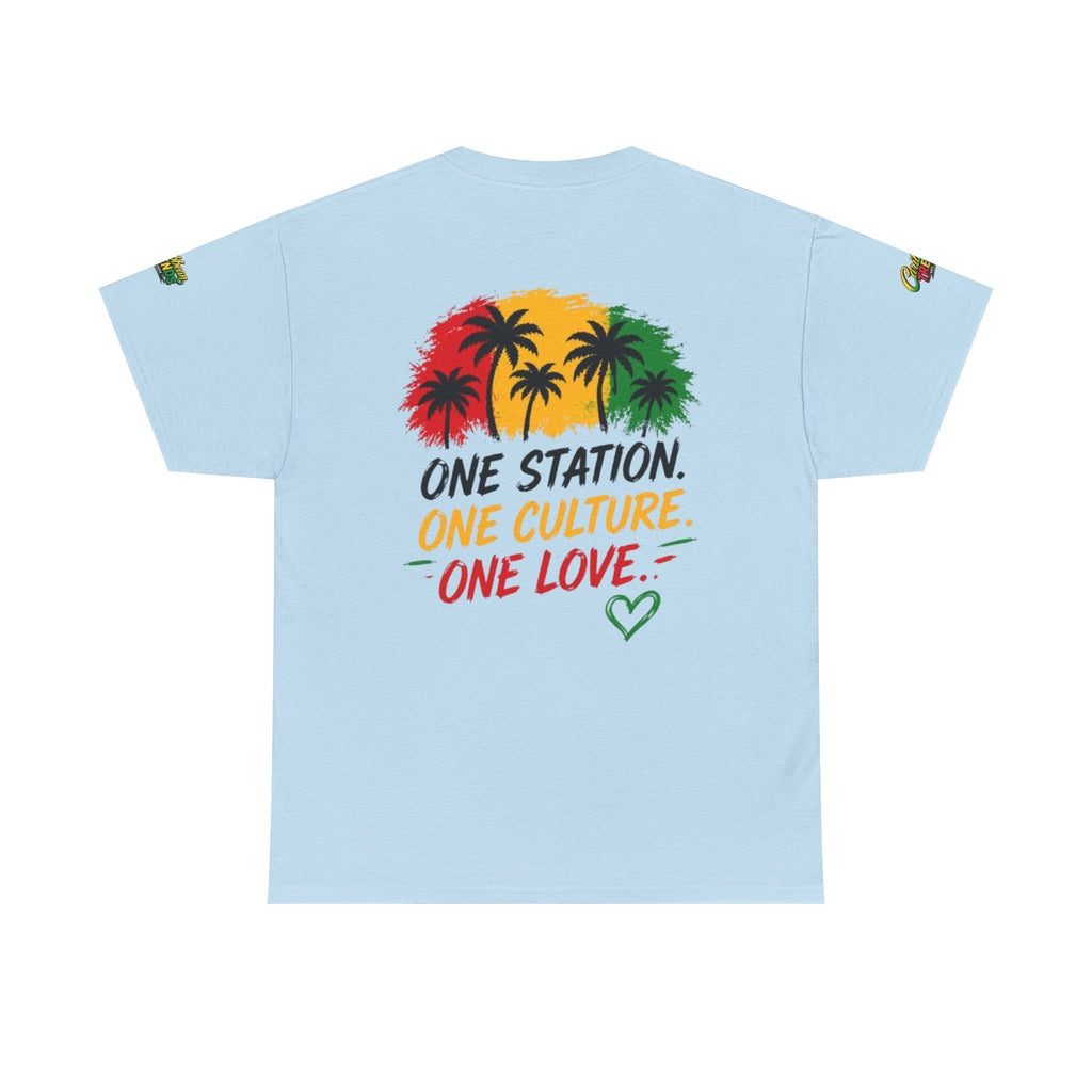 One Station One Culture One Love Men T-Shirt — Reggae Palm Tree Rasta Graphic Tee