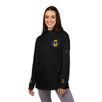 Embroidered Quarter-Zip Pullover — White Athletic Golf Top