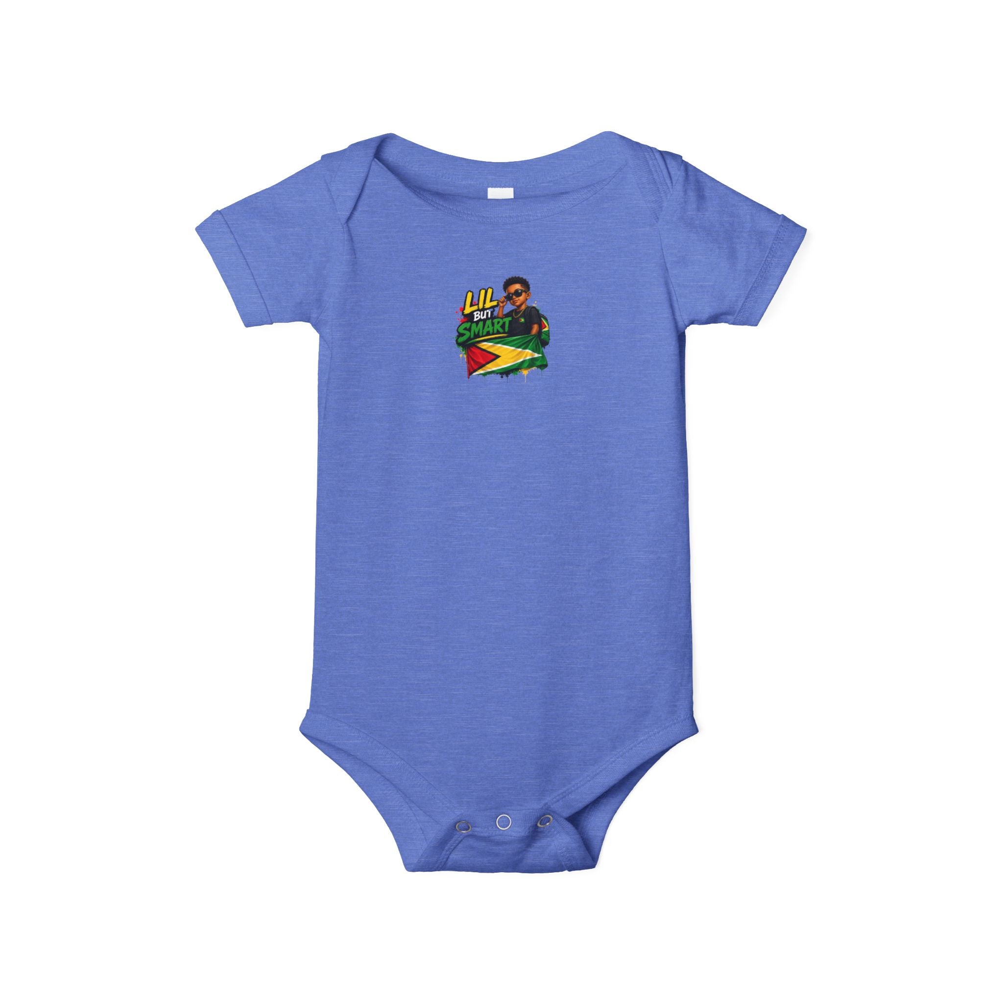 Infant Onesie with Reggae Dad & Guyana Flag Design — Cute Baby Bodysuit