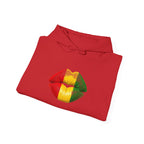 Flag Lip Print Hoodie — Ghana Flag Kiss Graphic Hooded Sweatshirt