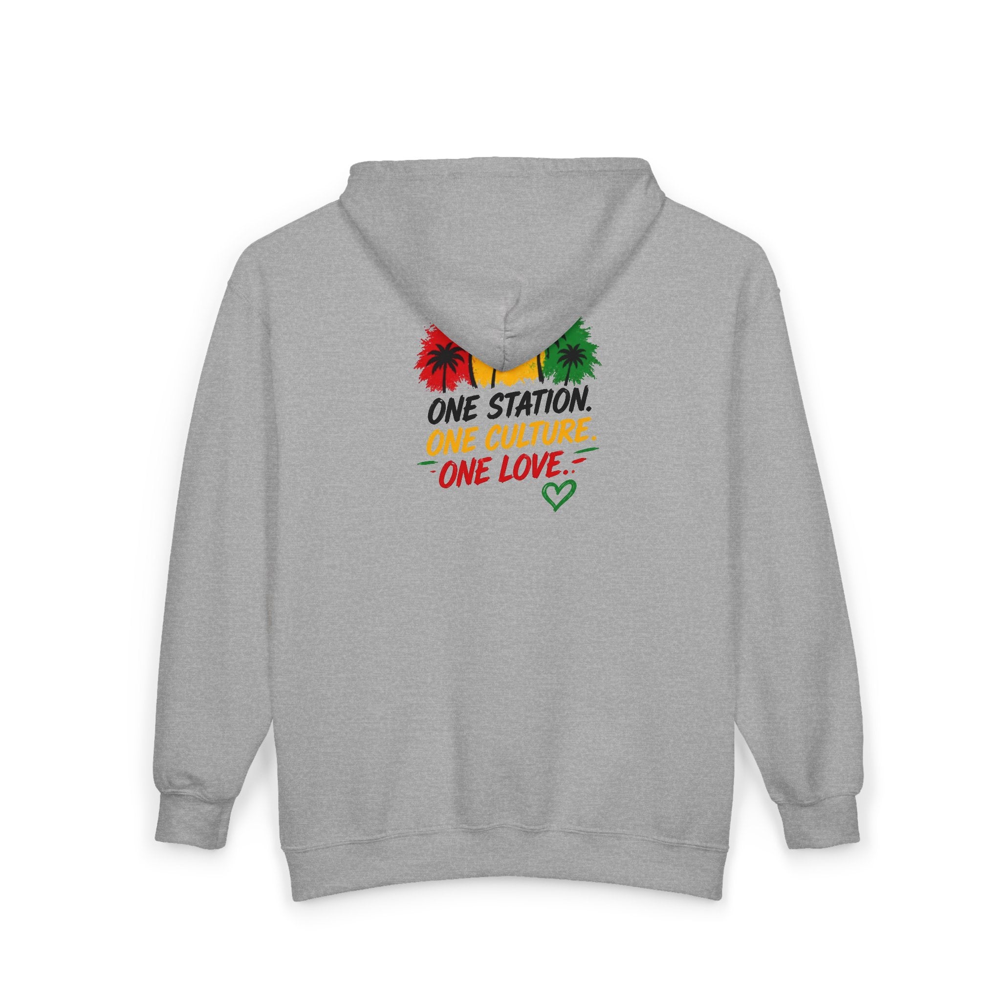 Rasta Palm Zip Hoodie – "One Nation, One Love" Tropical Zip-Up Men Hoodies