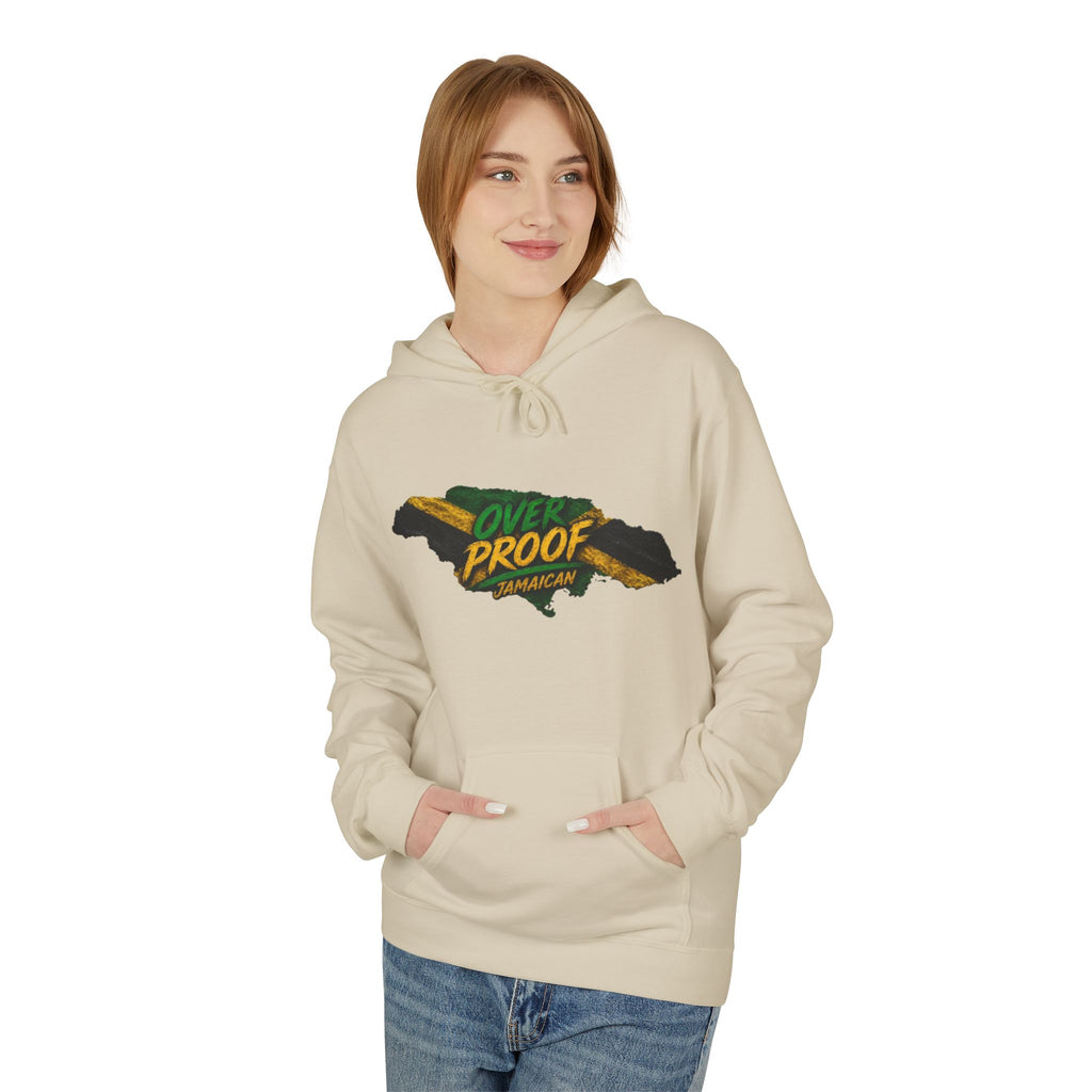 Jamaica Pride Men Hoodie — "Overproof Jamaican" Map Graphic